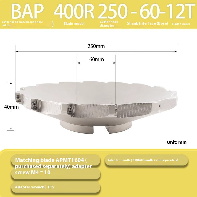 6020 CNC lathe tooling 300R/400R machining center right-angle end milling cutter discs 90° cutter discs for AP milling inserts Shandong Denso Pricision Tools Co.,Ltd.